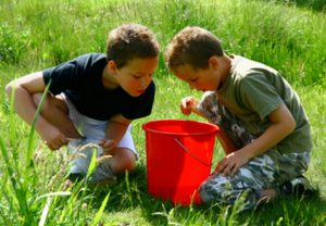 Kinderen met beestjes